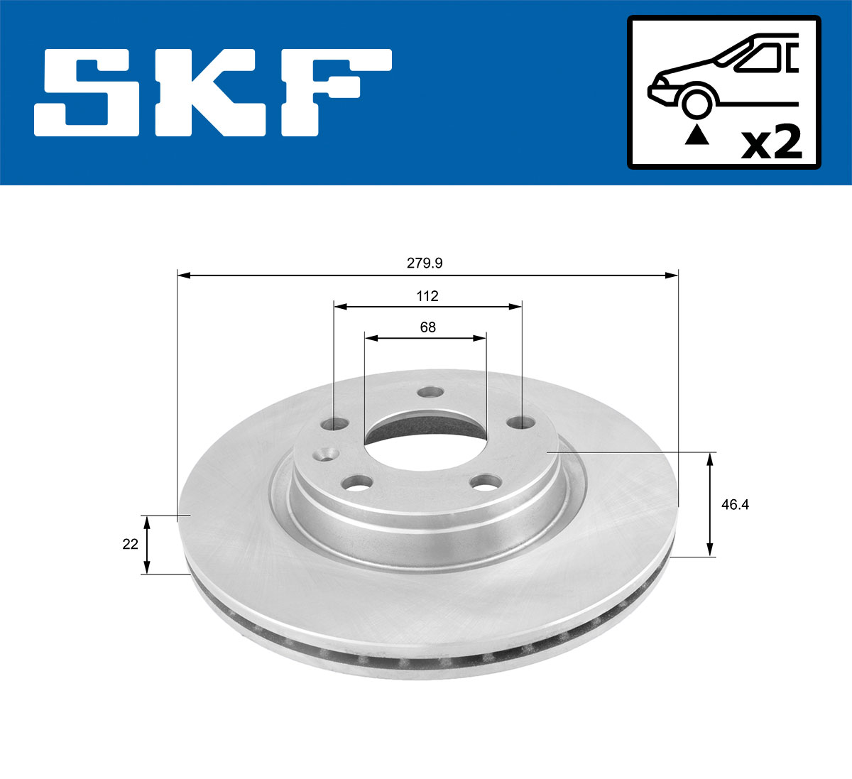 SKF VKBD 80319 V2 Disc frana